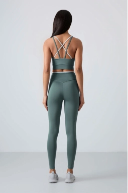 Femora Yüksek Bel Dar Paça Kadın Mint Yeşili Büstiyer Tayt Takım