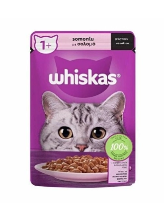 Whiskas Somonlu Pounch 85 Gr Kedi Yaş Mamasi 28 Adetli Koli