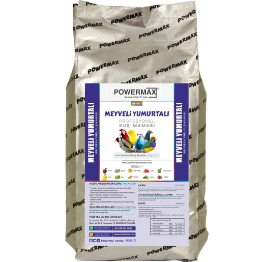 MEYVELİ YUMURTALI mama 1 kg ( mükemmel içerik) 