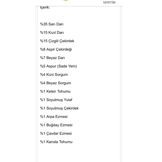 Vivid Paraket Yemi 5 KG Çuvalda Bölme