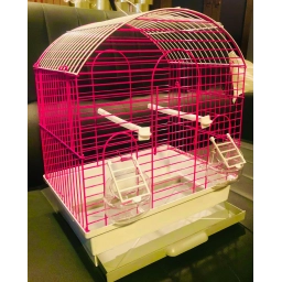 PEMBE RENKLİ EV TİPİ KAFES