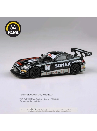 Mercedes AMG GT3 Evo 2021 Gulf 12hr Ram Racing Sonax Livery