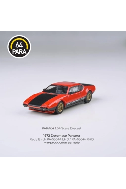 DeTomaso 1972 Pantera Red Black Lights Down Lhd