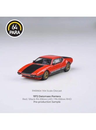 DeTomaso 1972 Pantera Red Black Lights Down Lhd