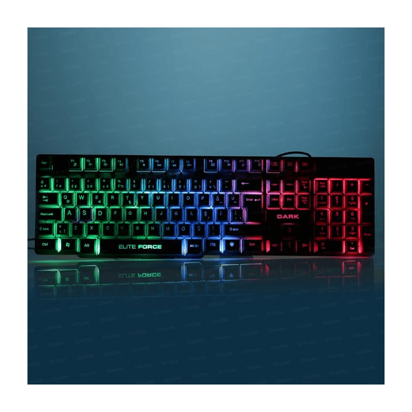 DARK GK1000 Force USB Q Trk Rainbow Aydınlatmalı Mekanik Hisli Siyah Gaming Klavye DK-AC-GK1000
