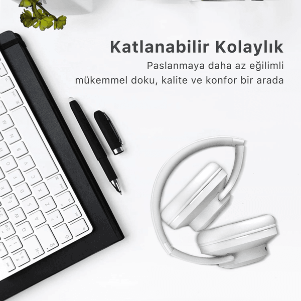 BIX BH2-IG Buz Grisi Souncraft BH2 Katlanabilir Kablosuz Kulaklık