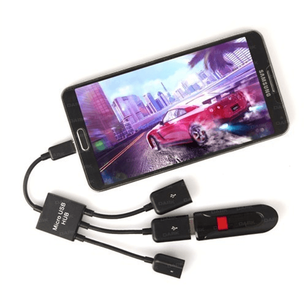 DARK 80cm DK-AC-USB2MICRO2 USB OTG Kablo Siyah