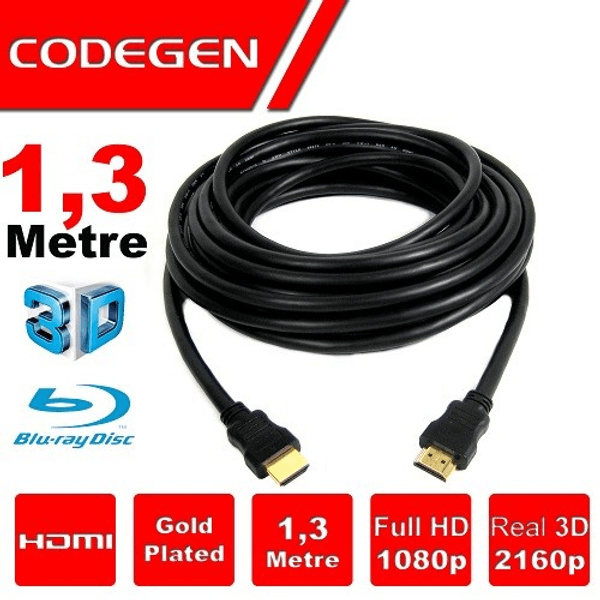 CODEGEN 1.3metre CPS13 HDMI Kablo 3D Gold 1.4v 2K