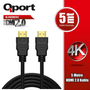 QPORT 5metre Q-HDMI52 HDMI Kablo 3D Gold 2.0V 4K 60HZ