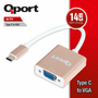 QPORT Q-TV 0.15metre Type-C & Vga Dişi Çevirici Adaptör 1080p