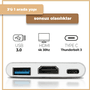 INCA ITPC-04T 0.15metre TYPE-C - HDMI Görüntü Adaptörü Gümüş 100W