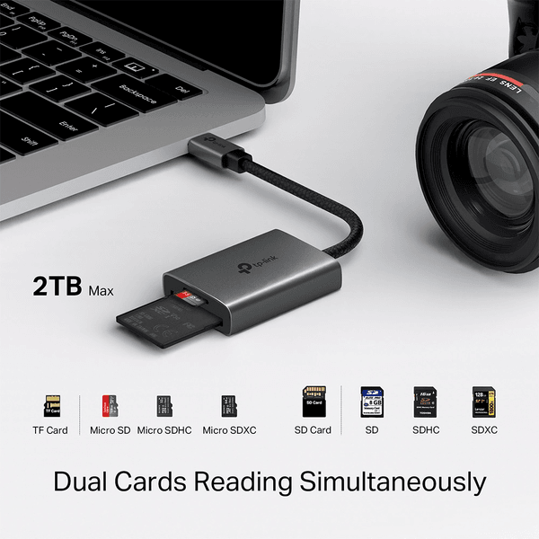 TP-LINK UA440C USB-C TO SD/MICROSD UHS-II 4.0 Kart Okuyucu Hub