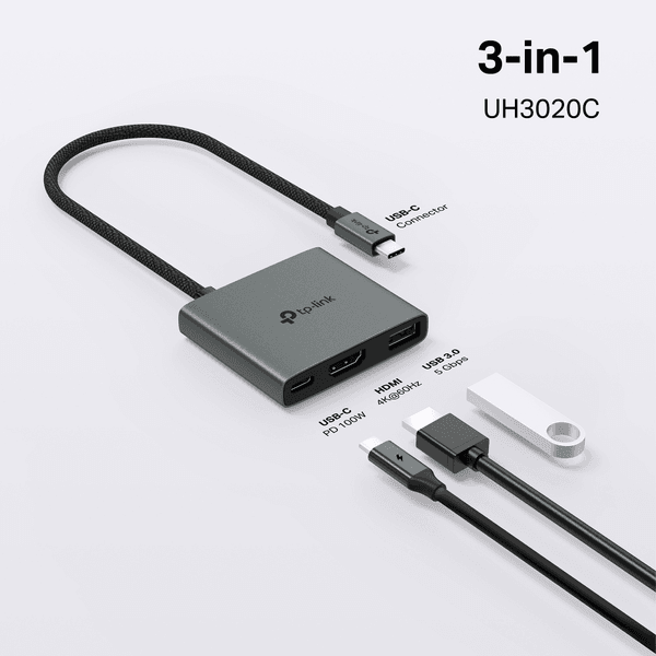 TP-LINK UH3020C USB Type C 3-Port Hub (HDMI+USB3.0+PD100W)