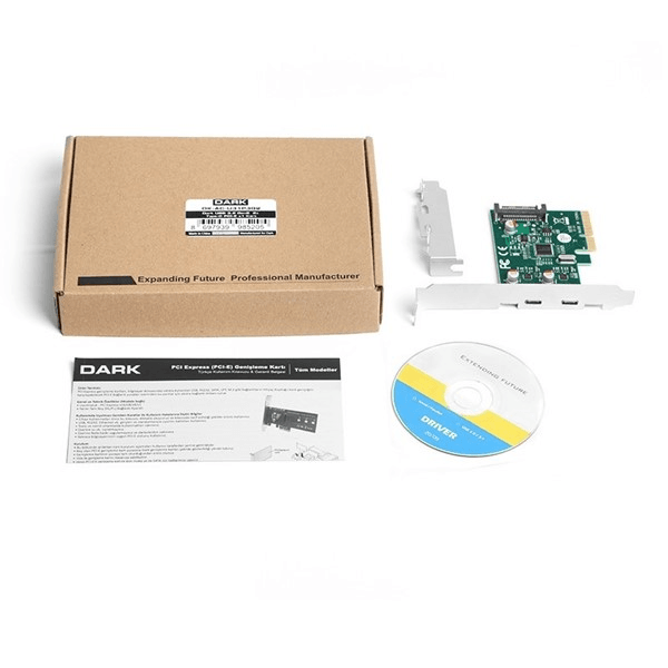 DARK DK-AC-U31P3G2 PCI Express (PCIe) 2port USB 3.0,Type-C Çevirici Kart