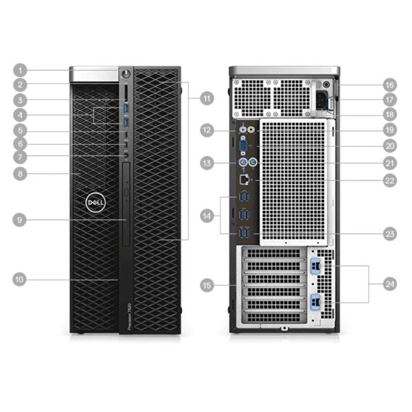 DELL T5820_W-2245-A40V2 W-2245 3.9GHz 2x16gb 512gb M.2 PCIe W11 Pro 16gb RTX A4000 İş İstasyonu