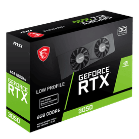 MSI 6GB RTX3050 LP E 6G OC GDDR6 96bit HDMI DP PCIe 4.0 Low Profile