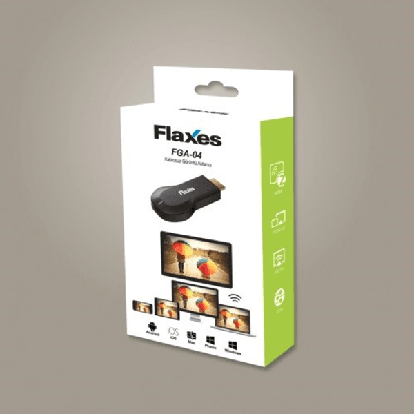 FLAXES FGA-04 USB,HDMI Kablosuz Görüntü Aktarıcı Siyah