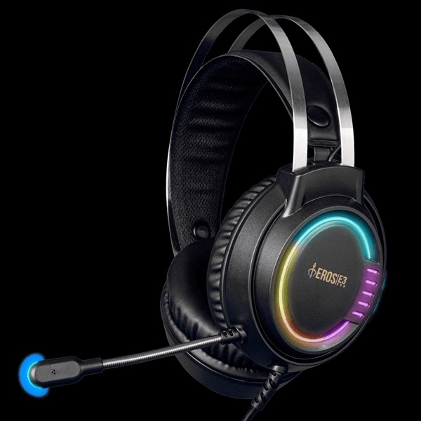 GAMDIAS EROS-E3 Stereo USB+3.5mm Jack Led Aydınlatma Siyah (PC-PS4-XBOX-VR) Gaming Mikrofonlu Kulaklık