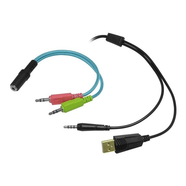 GAMEMAX FHP-G1460B Stereo USB 3.5mm Jack Led Aydınlatma Siyah/Mavi Gaming Mikrofonlu Kulaklık