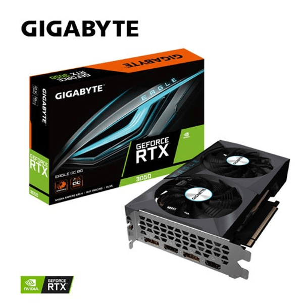 GIGABYTE RTX3050 8GB EAGLE GV-N3050EAGLE OC-8G GDDR6 128bit PCIe 16X v4.0
