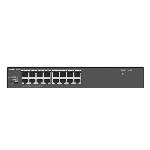 RUIJIE 16port REYEE GIGABIT Yönetilemez Switch Çelik Kasa RG-ES116G-L
