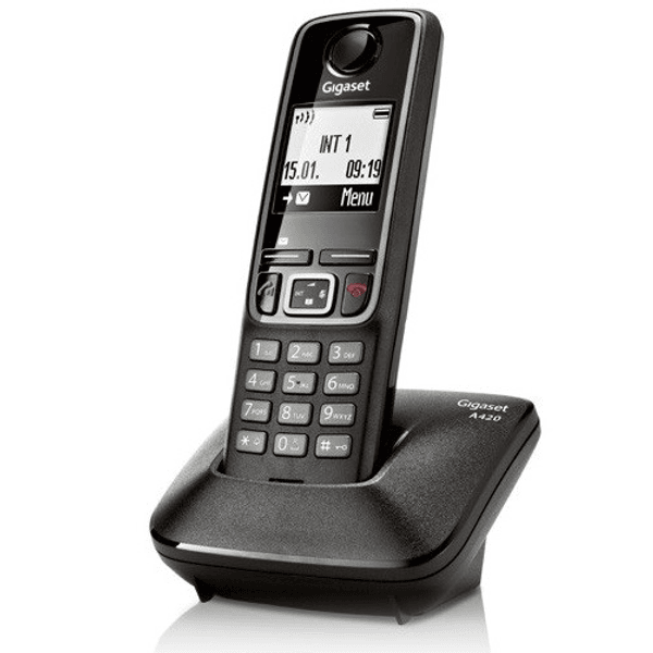 GIGASET A420 Kablosuz LCD Ekranlı Telefon Siyah