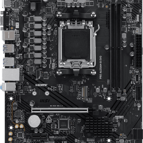 MSI PRO A620AM-B EVO DDR5 HDMI PCIE 4.0 AM5 mATX
