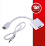 QPORT Q-HD-VGJ 0.15metre HDMI-VGA (D) Görüntü Adaptörü Beyaz Sesli 1080p