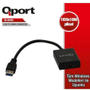 QPORT Q-UHD 0.15metre USB-HDMI Çevirici Adaptör Siyah