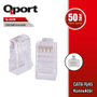 QPORT Cat6 UTP Q-J650 RJ45 50li paket Plastik Konnektör