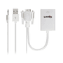 QPORT Q-VH 0.15metre VGA- HDMI Görüntü Adaptörü Beyaz Sesli 1080p