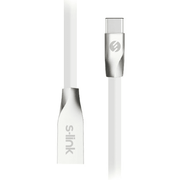 S-LINK Swapp SW-C705 1metre Type-C 2amper Beyaz Şarj Kablosu