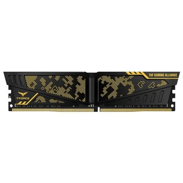 TEAM 16GB DDR4 3600MHZ CL18 PC RAM T-Force TUF Yellow TLTYD416G3600HC18JBK