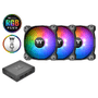 THERMALTAKE 12cm Pure Plus 12 RGB CL-F063-PL12SW-A Siyah 18x LED RGB 3lü Kasa Fanı Kiti 6pin Hız Kontrollü