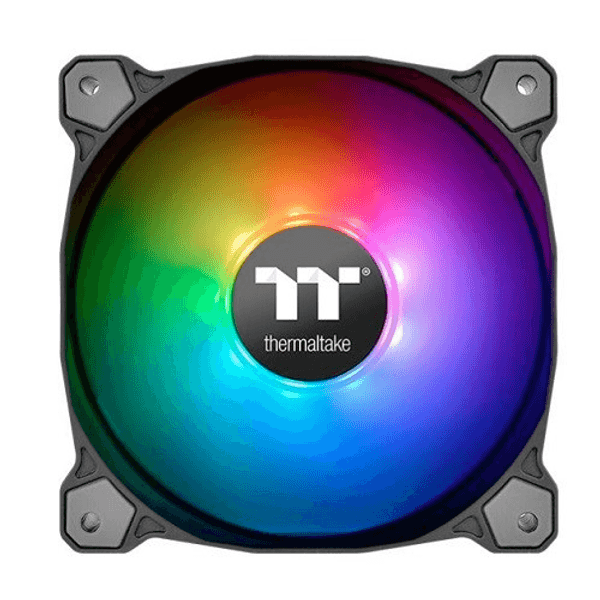 THERMALTAKE 12cm Pure Plus 12 RGB CL-F063-PL12SW-A Siyah 18x LED RGB 3lü Kasa Fanı Kiti 6pin Hız Kontrollü