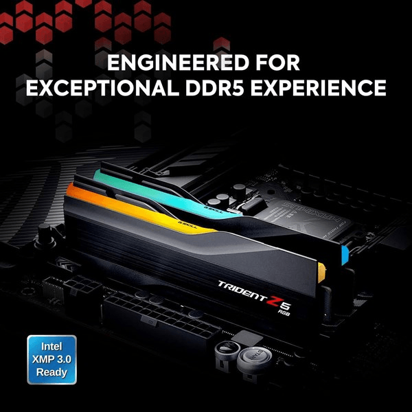 GSKILL 64GB (2X 32GB) DDR5 5600MHZ CL28 RGB DUAL KIT PC RAM TRIDENT Z5 F5-5600J2834F32GX2-TZ5RK