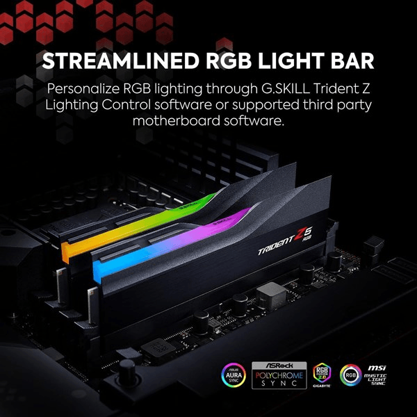 GSKILL 64GB (2X 32GB) DDR5 5600MHZ CL28 RGB DUAL KIT PC RAM TRIDENT Z5 F5-5600J2834F32GX2-TZ5RK