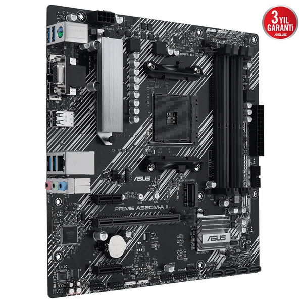 ASUS PRIME A520M-A II/CSM DDR4 HDMI DP PCIe 16X v4.0 AM4 mATX Kurumsal Anakart