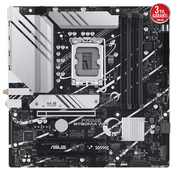 ASUS PRIME B760M-A WIFI-6E DDR5 HDMI DP PCIe 16X v4.0 1700p mATX