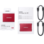 SAMSUNG 500GB T7 MU-PC500R/WW SSD USB HARİCİ DİSK KIRMIZI