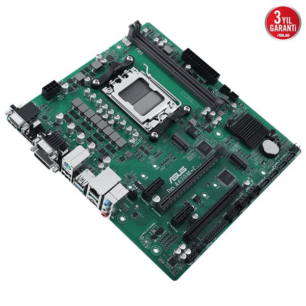 ASUS PRO A620M-C-CSM DDR5  HDMI-DP-DVI PCIE 4.0 AM5 KURUMSAL ANAKART