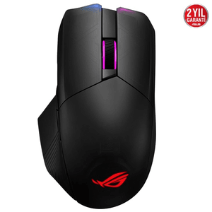 Asus Rog Chakram Rgb Qi Şarj Ve Yan Joystıck Üç Modlu Bağlantı Kablolu/2.4Ghz/Bluetooth 16000 Dpı Sensör Vidasız Manyetik Tuşlar Ve Kapak Aura Sync