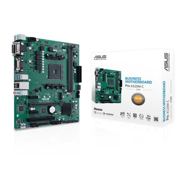 ASUS PRO A520M-C/CSM DDR4 HDMI-DVI PCIE 4.0 AM4 mATX KURUMSAL ANAKART