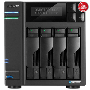 ASUSTOR LOCKERSTOR 4 Gen2 AS6704T-4GB CELERON N5105-4GB RAM-4diskli Nas Server (Disksiz)