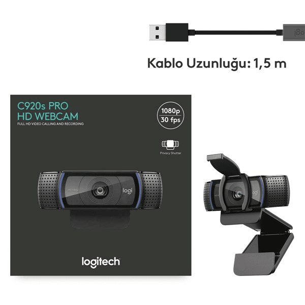 LOGITECH C920S PRO Full HD Webcam 960-001252