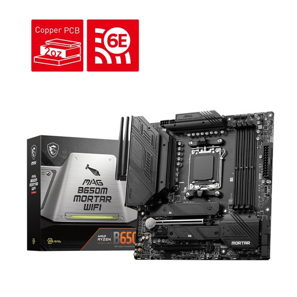 MSI MAG B650M MORTAR WIFI-6E DDR5 PCIE 4.0 AM5 mATX