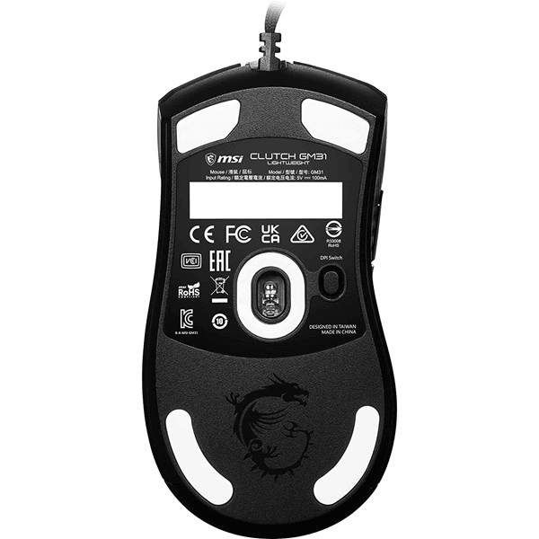 MSI GG Clutch Gm31 Lıghtweıght Gamıng Mouse 12000 Dpı Optık Sensor Rgb Led Oyuncu Faresı