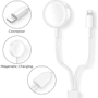 Codegen Apple Watch SE/8/7/6/5/4/3/2/1 ve İphone 14/13/12/11/Pro/Max Serisi Uyumlu 2in1 Şarj Kablosu Adaptörü Manyetik Şarj Aleti