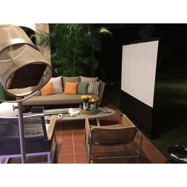 Codegen 221x123 cm Taşınabilir Portatif Pull Up Floor Screen Projeksiyon Perdesi