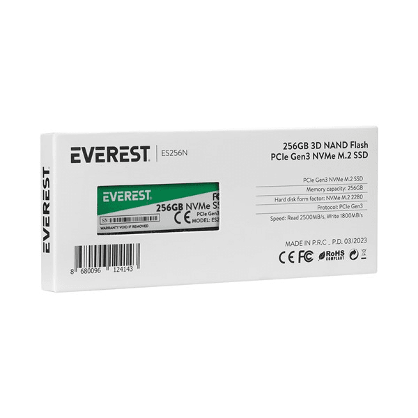 EVEREST 256GB ES256N 2500-1800MB/s M2 NVME DİSK